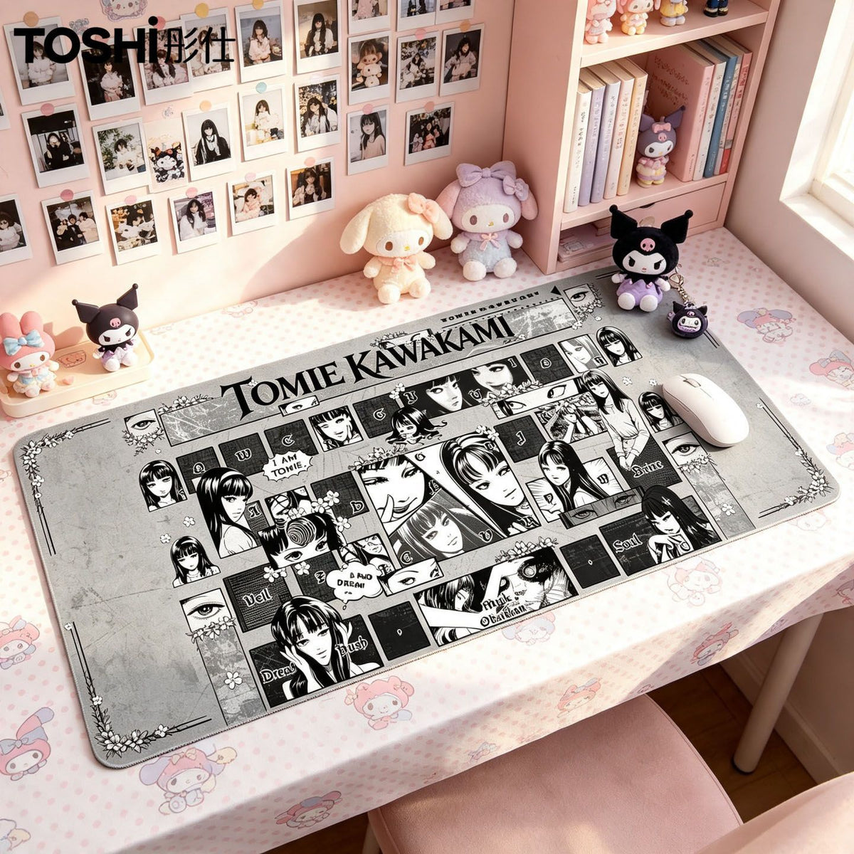 Tomie Kawakami dark manga collage mouse pad