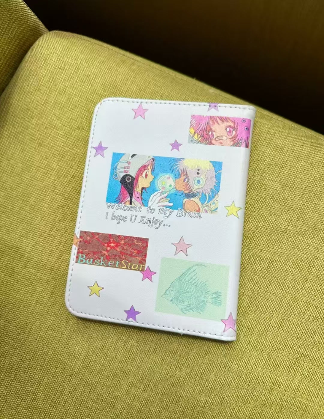 ACCIO x Oliwa Dear Friend passport holder - front cover manga girl collage BasketStar