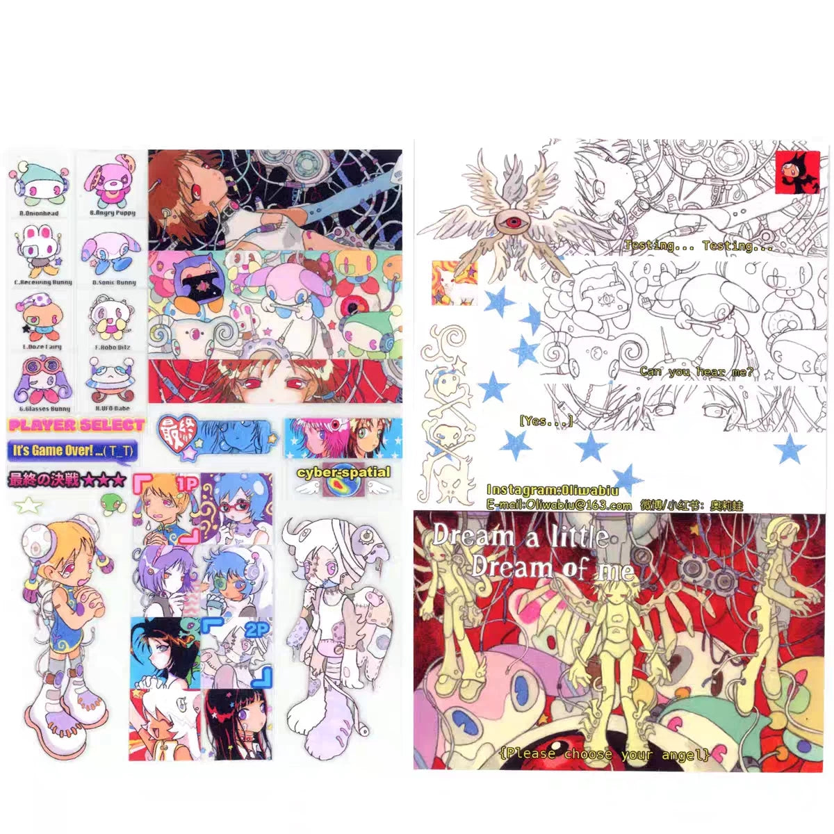 Oliwa sticker sheet player select and art book detail