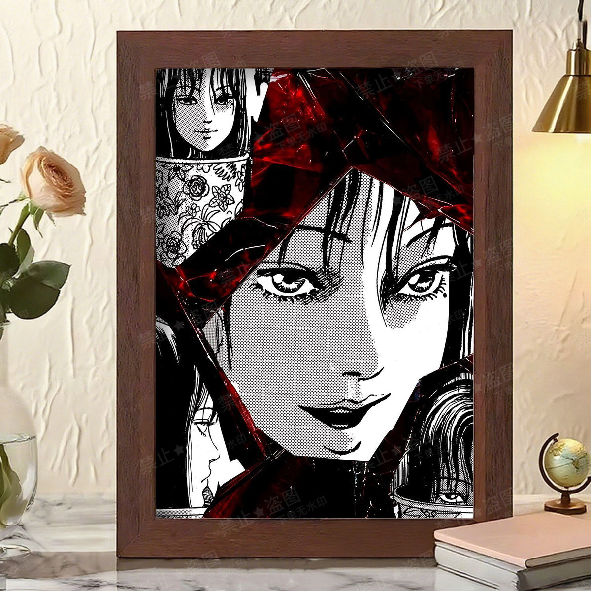 Tomie Junji Ito Wooden Frame - Design B