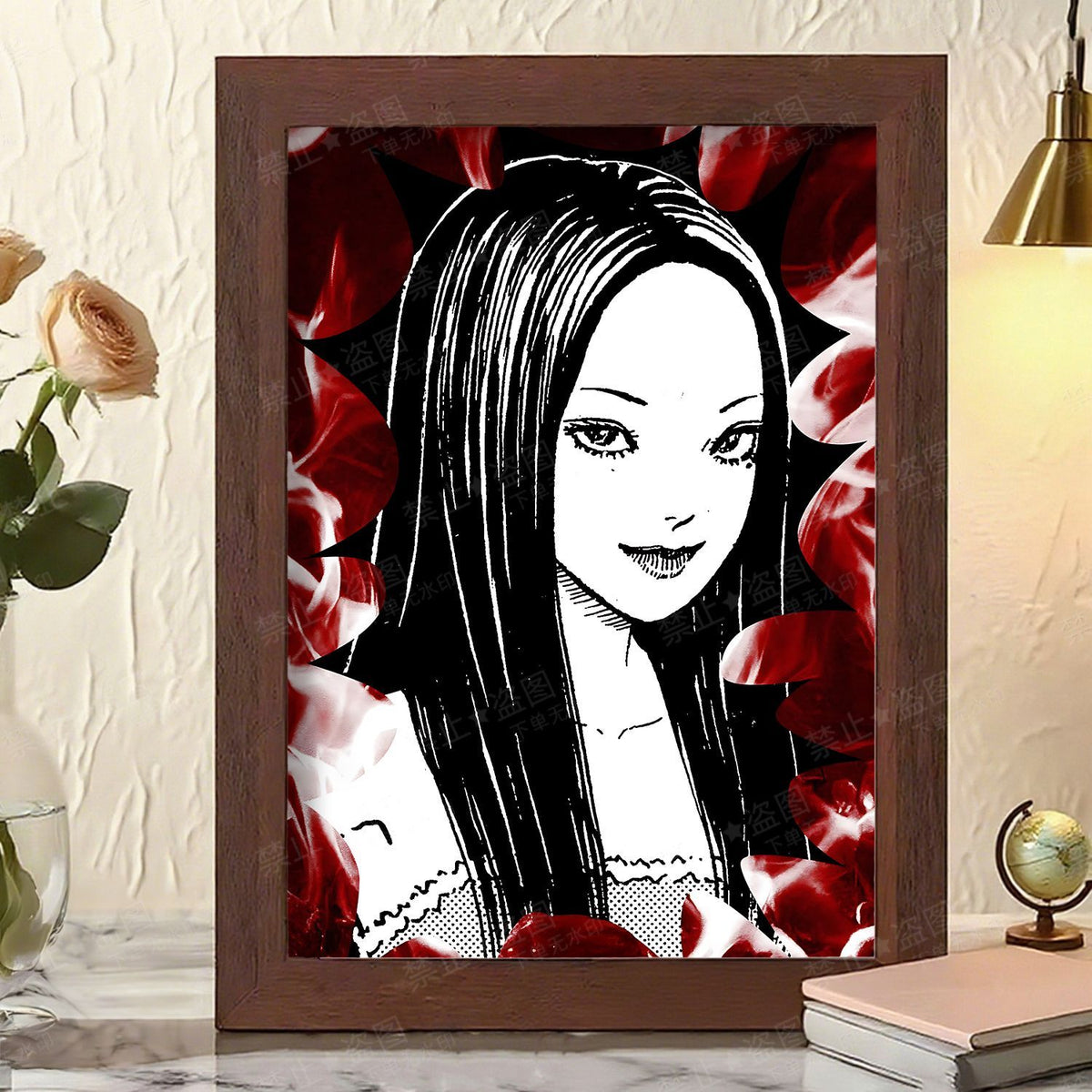 Tomie Junji Ito Wooden Frame - Design C