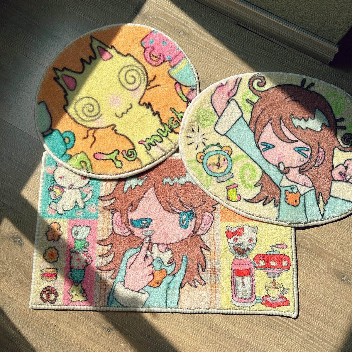 Sunonebird×ACCIO rug set - all three styles together