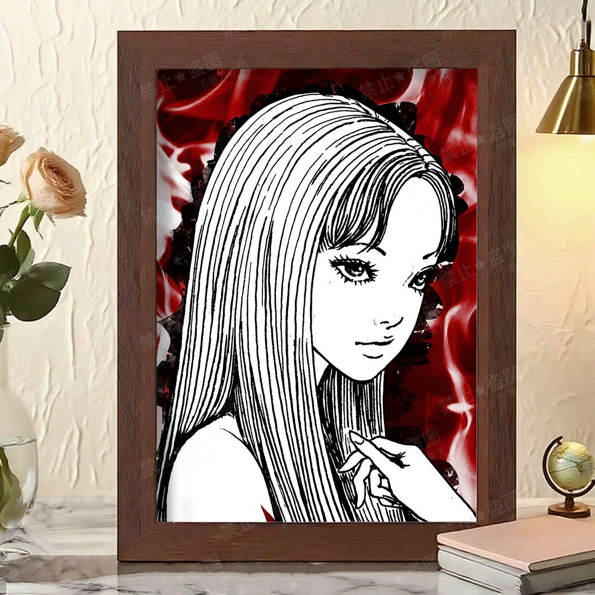Tomie Junji Ito Wooden Frame - Design D