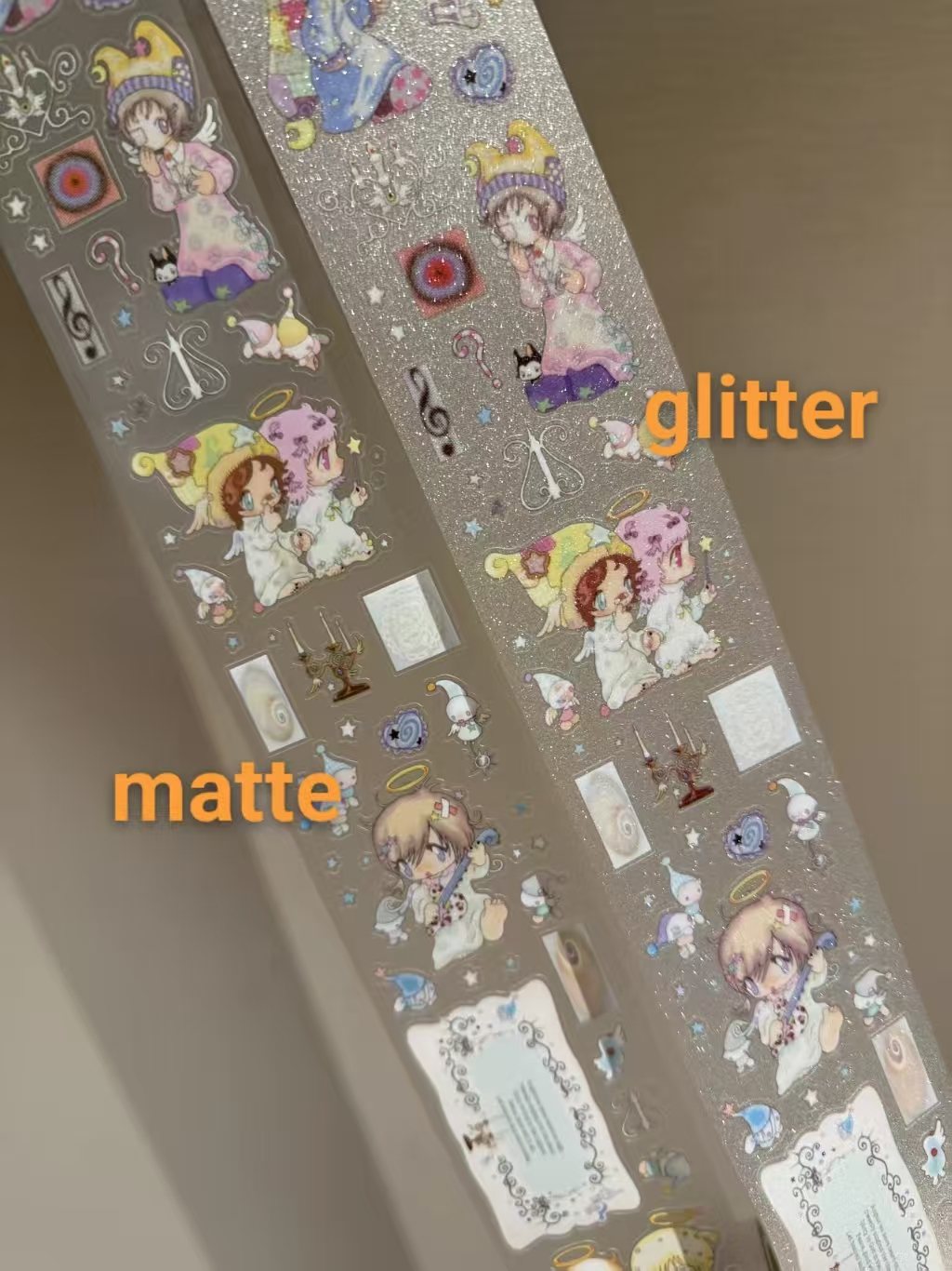 Oliwa×ACCIO Lullaby Character Glitter/Matte PET Sticker Roll Die-Cut Journal Sticker Roll
