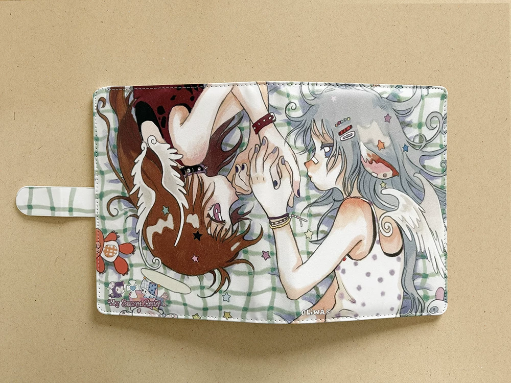 Oliwa A5 binder - two girls lying down
