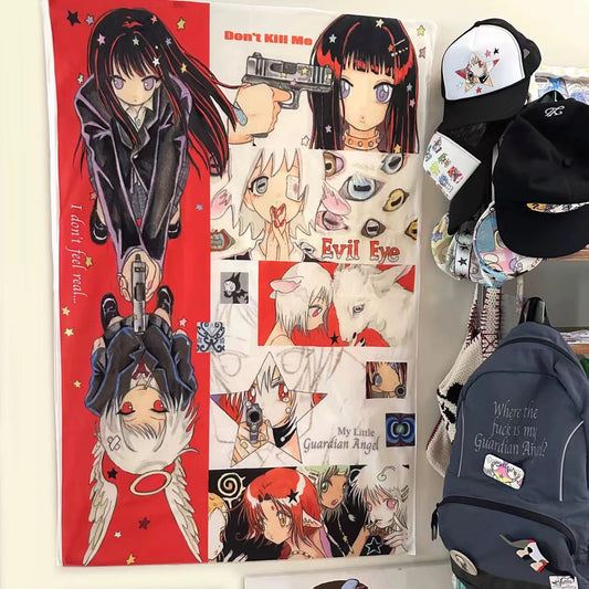 Movie Characters cool girl manga wall tapestry 90x126cm by Olivafrog
