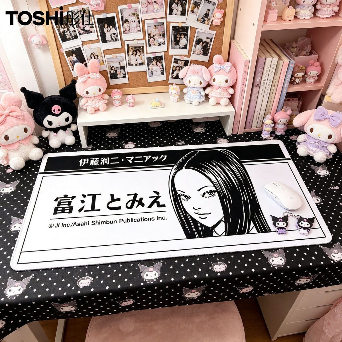 Tomie x Hello Kitty red mouse pad