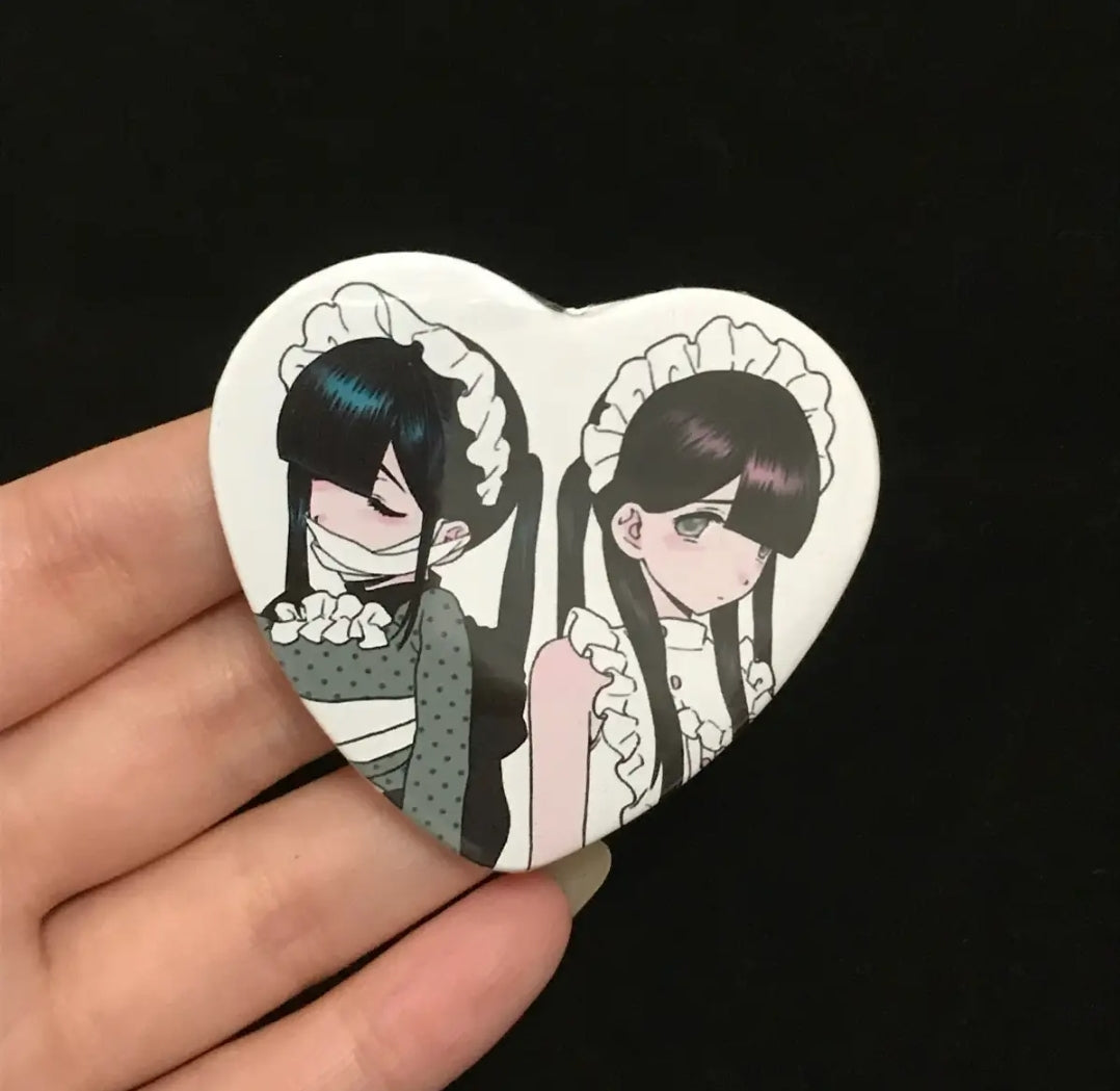 [Symbiont]  Heart Button Pin Badge (53×57mm)