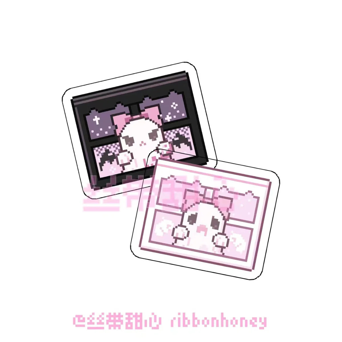 [Ribbon Honey] Angel & Devil Sticker Book & Double-Sided PP Clip