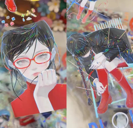 [Nobody's Watching] Dim Blue Canon - 6.5*100cm Loop Sticker Tape