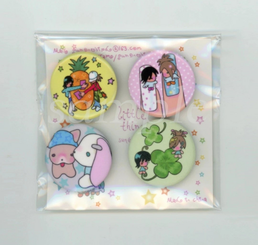 [Sunonebird] 32mm Duo Babies Button Badge Set (Set of 4)