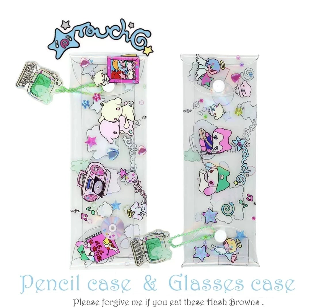 [Sunonebird] Clear PVC Pencil & Glasses Case Storage Pouch