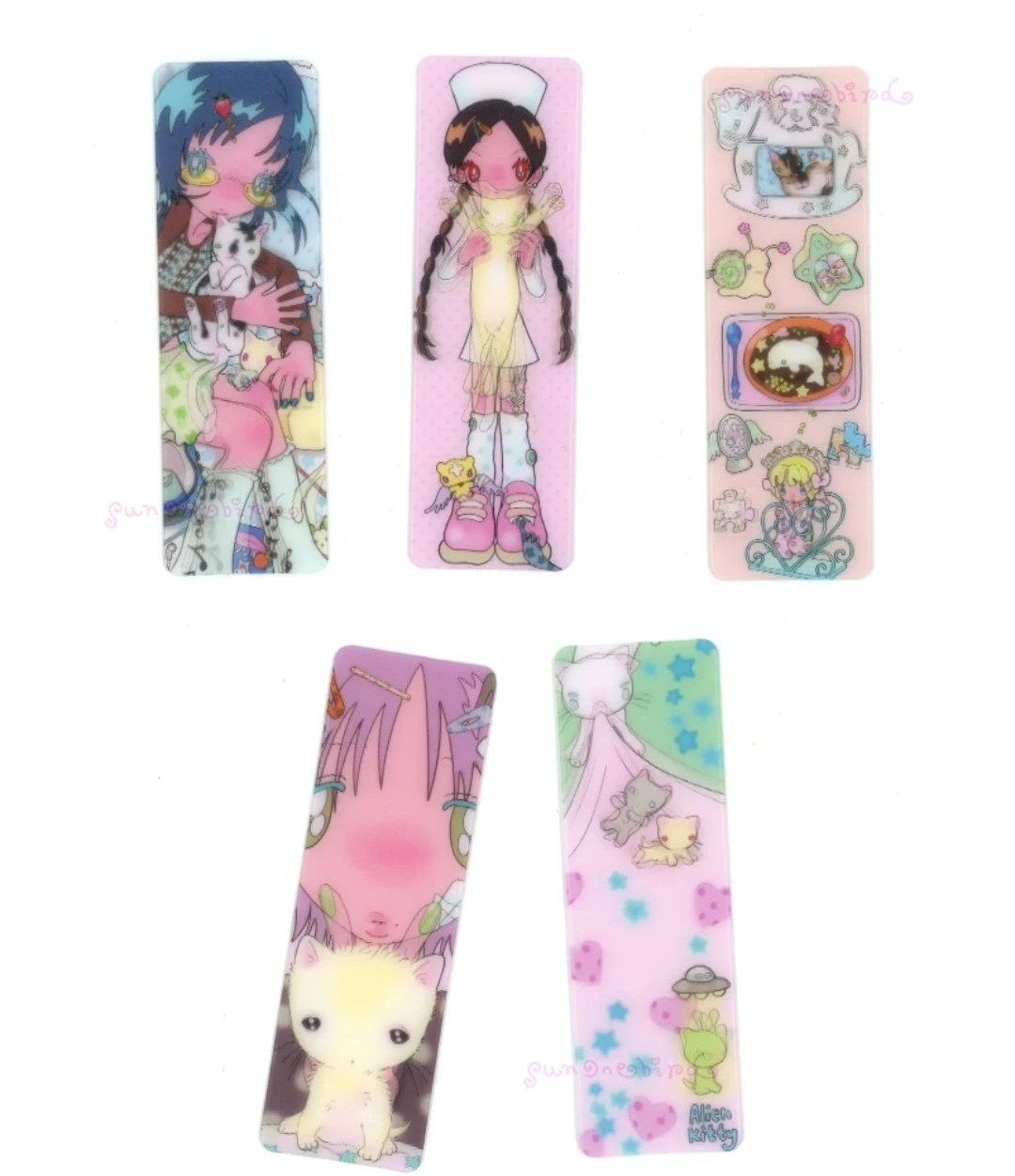 [Sunonebird] Lenticular Translucent Bookmark Set (Set of 5 / 3.3×10.5cm)