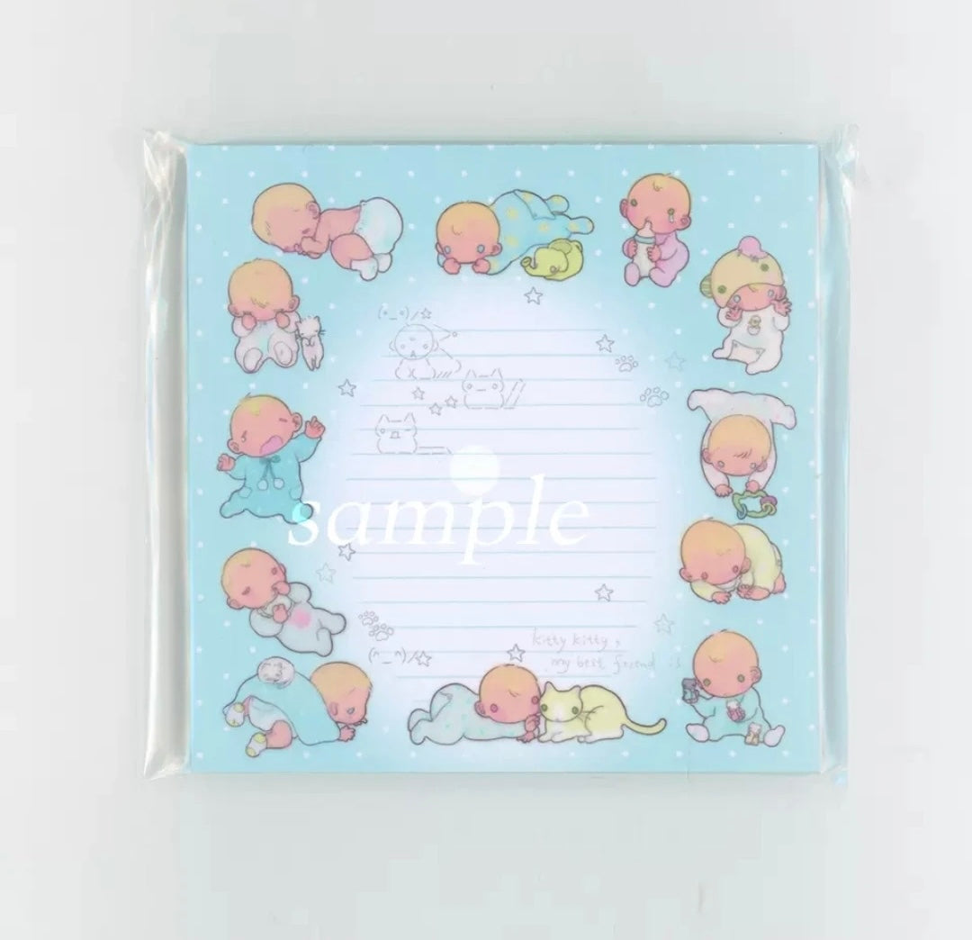 [Sunonebird] "Baby & Cats" Decorative Memo Pad (120gsm / 50 Sheets)