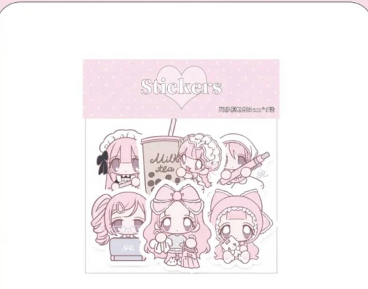 [Pumpum] Glitter Sand Die-Cut Sticker Sack (6 Pcs)