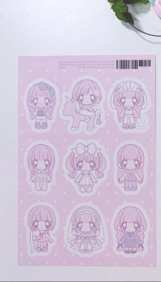 [Pumpum] Cute Chibi Girls Mini Sticker Sheet