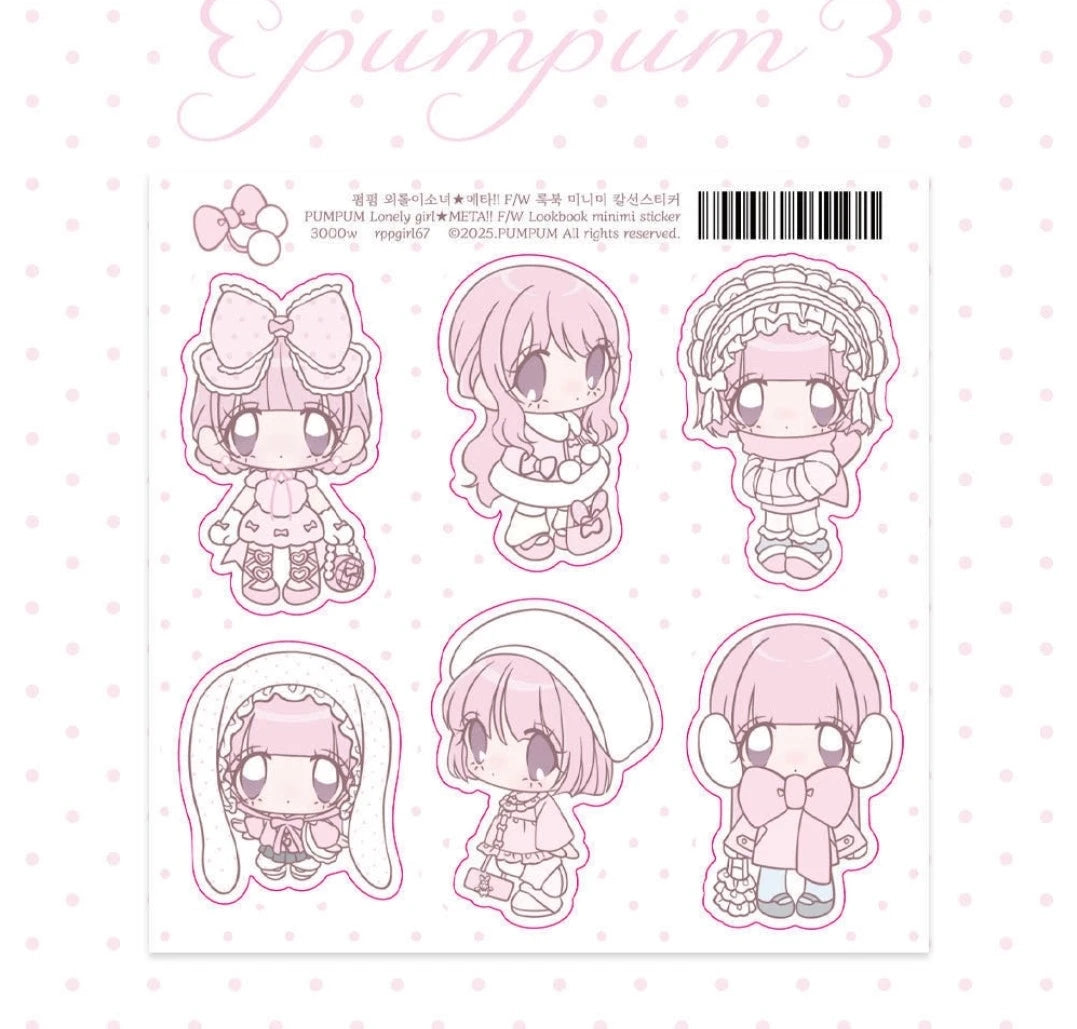 [Pumpum] "Winter Lookbook" Minimi Sticker Sheet
