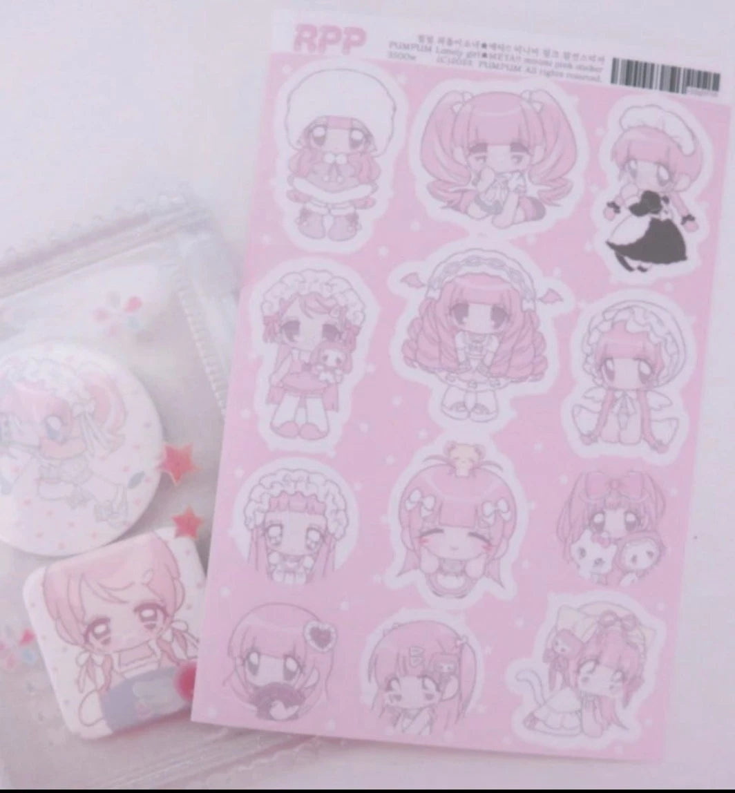 [Pumpum] Lonely Girl Sticker Sheet