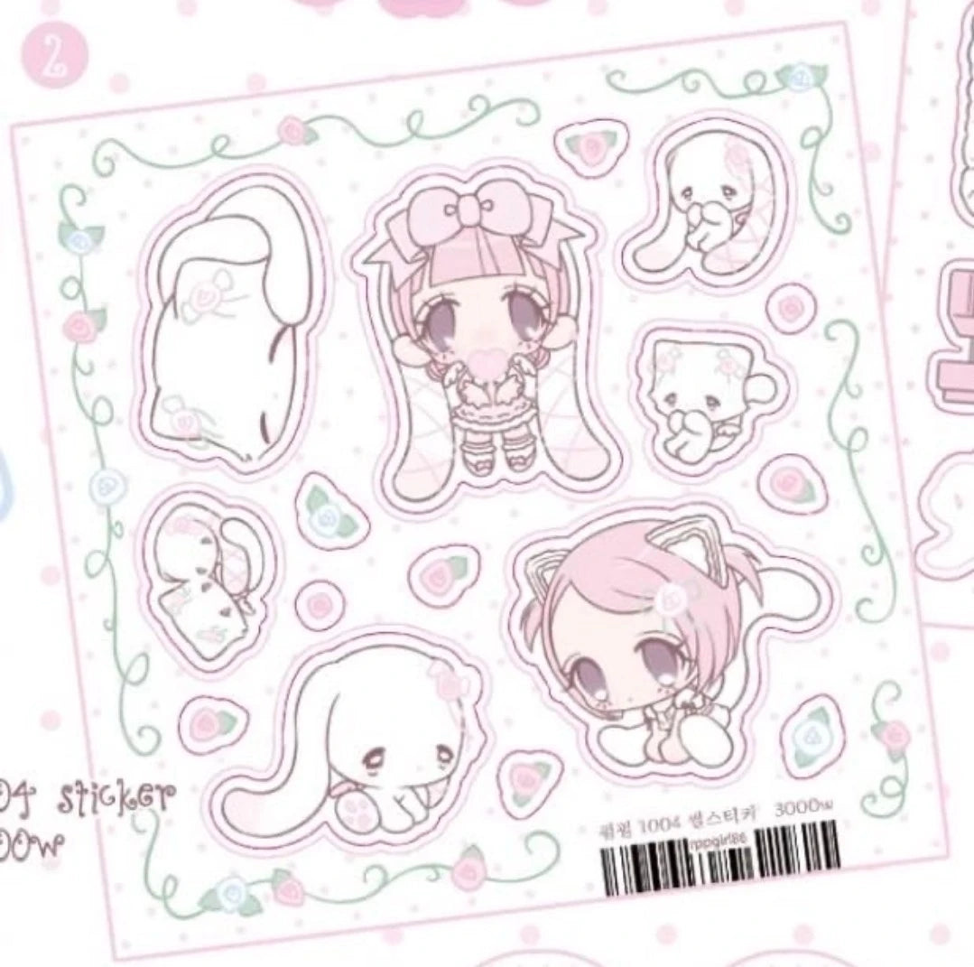 [Pumpum] Vine Bunny Sticker Sheet