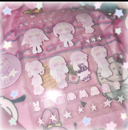 [Pumpum] Pink Night Sticker Sheet