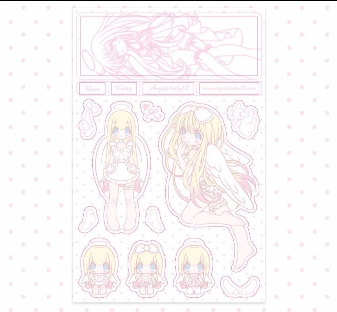 [Pumpum] Blonde Angel Girl Sticker Sheet