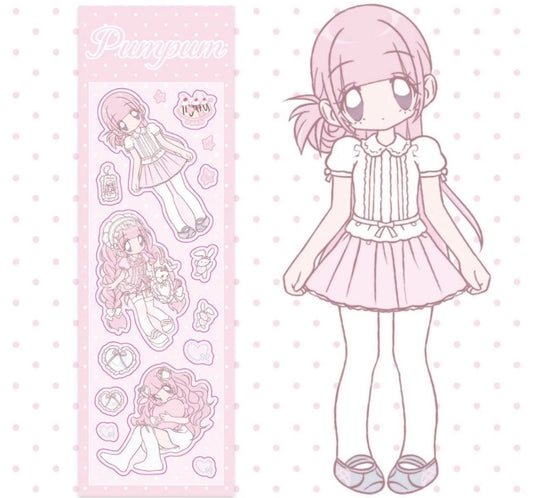 [Pumpum] "Pink Bonnet Girl" Sticker Strip