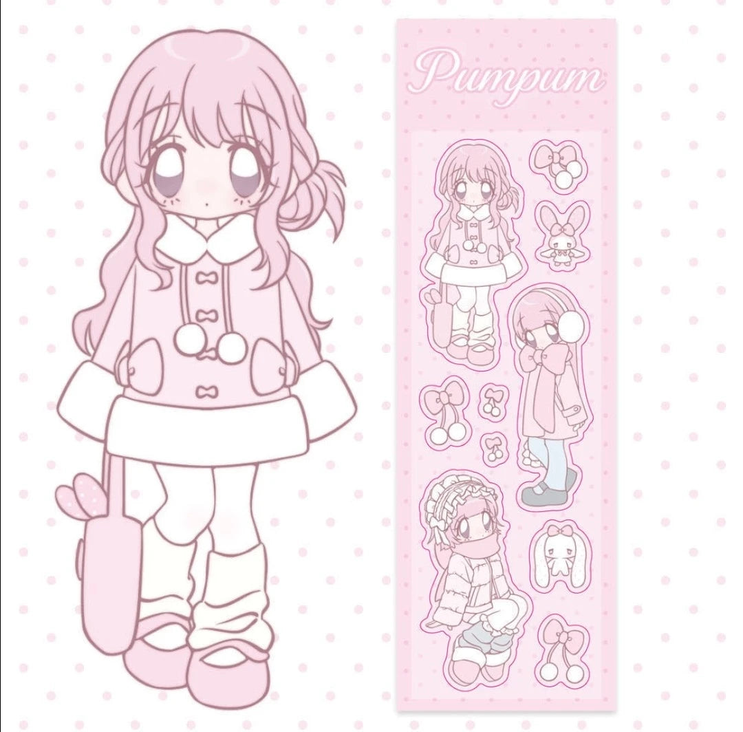 [Pumpum] "Pink Winter" Character Sticker