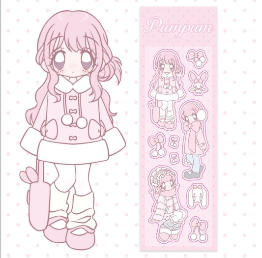 [Pumpum] "Pink Winter" Character Sticker
