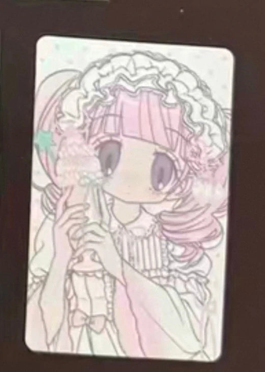 [Pumpum] Cute Lolita Girls Card Sticker (2 Pcs)