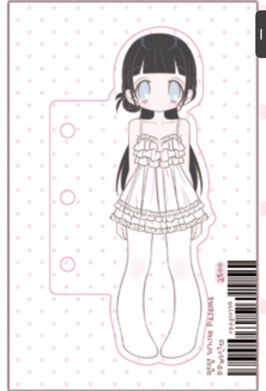 [Pumpum] Dark Hair Girl 3-Ring Binder Divider Page