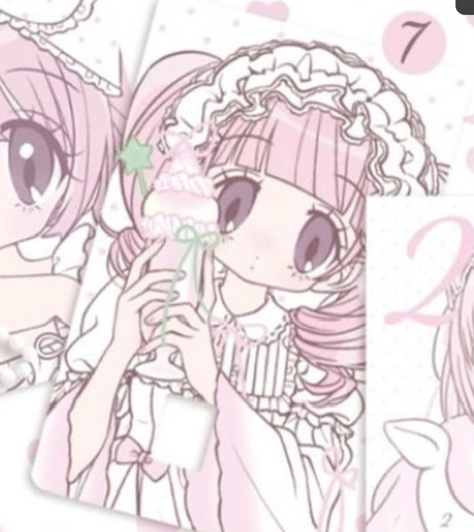 [Pumpum] Cute Lolita Girls Card Sticker (2 Pcs)