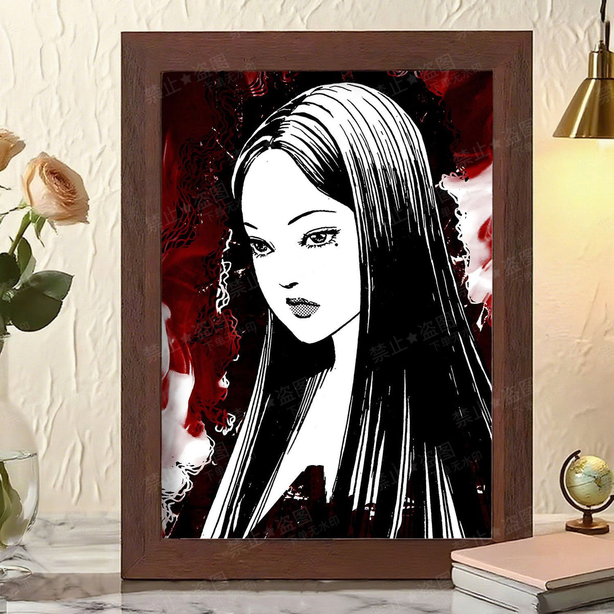 Tomie Junji Ito Wooden Frame - Design E