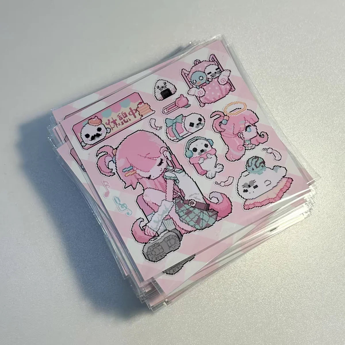 [Ribbon Honey] Winter Mint Penguin & Seal Pixel Stickers