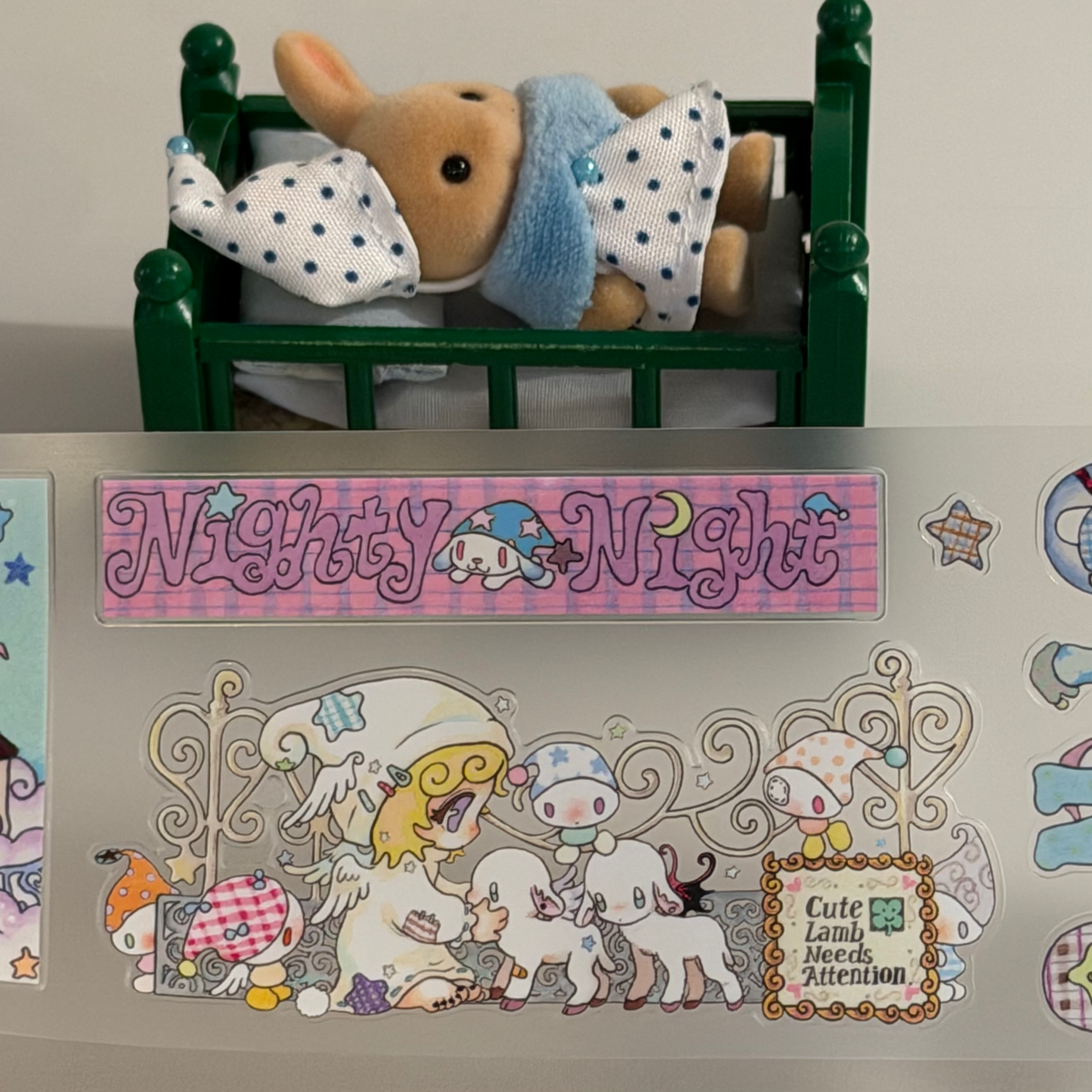 Oliwa  | "Nighty Night" Original Illustration PET Sticker Roll (6cm × 5m)