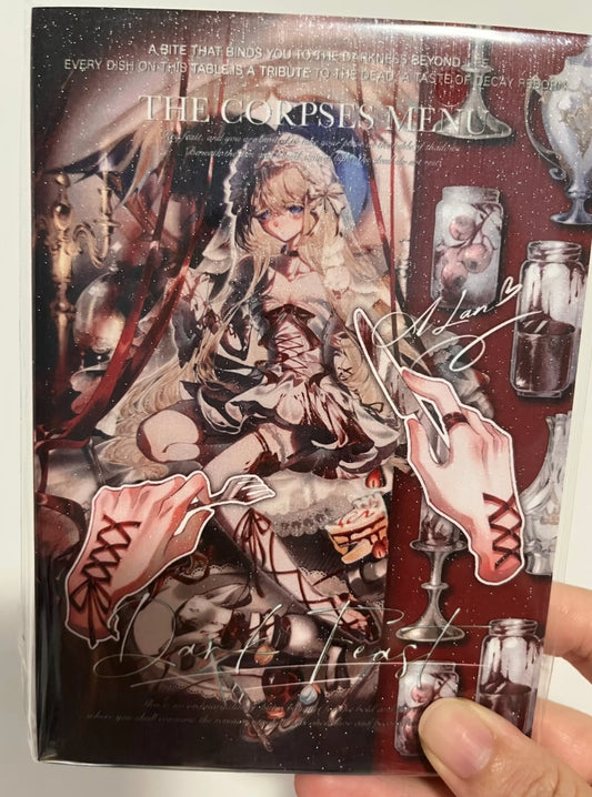 The Corpses Menu Last Feast gothic lolita art book cover with artist signature