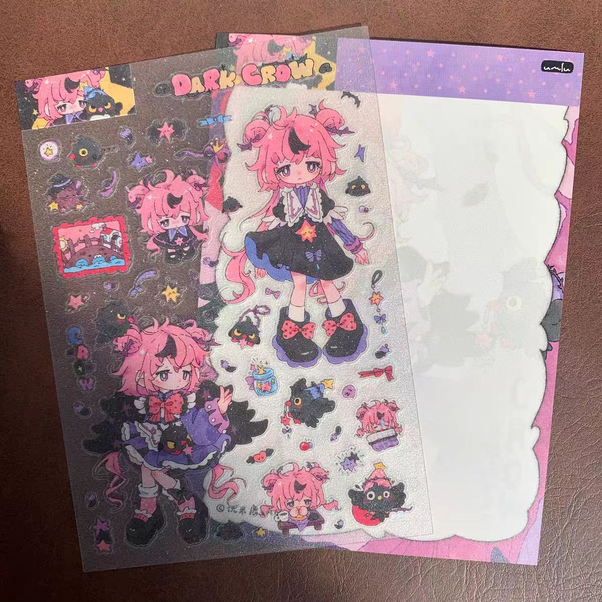 [Youmilu] Cute Girl Glitter Sand Sticker Collection