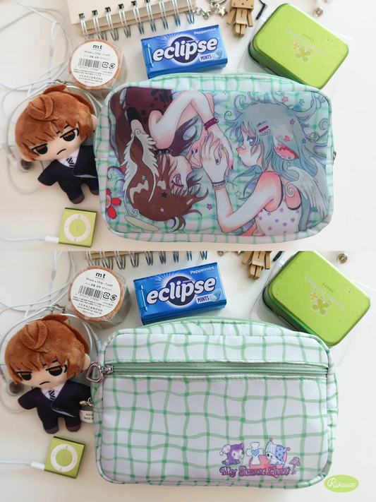Oliwa "Secret" Retro Patchwork Green Storage Pouch