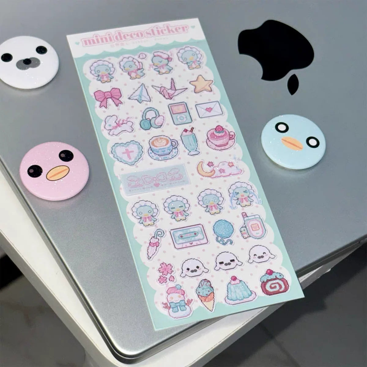 [Ribbon Honey] Glitter Character & Trinket Stickers
