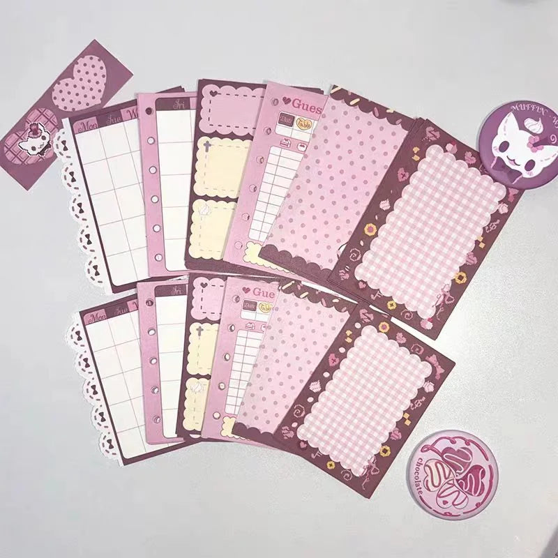 [Ribbon Honey] Pink Chocolate Binder Refill Pages