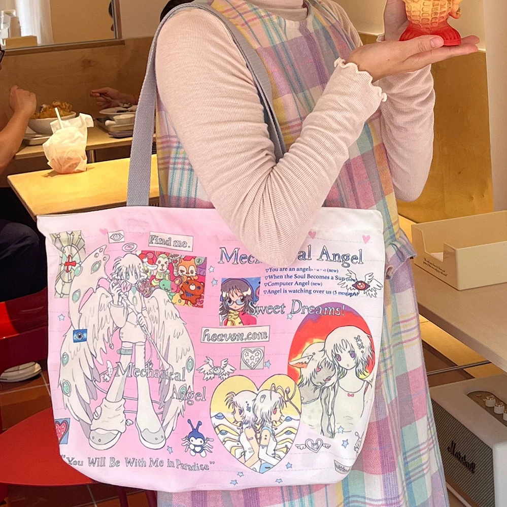 Oliwa Mechanical Angel Canvas Tote Bag - Front