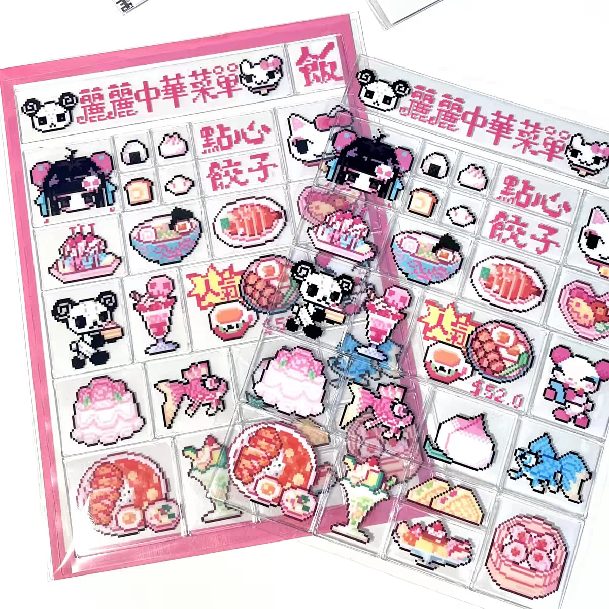 [Ribbon Honey] Chinese Style Pixel Food & Signboard Stickers