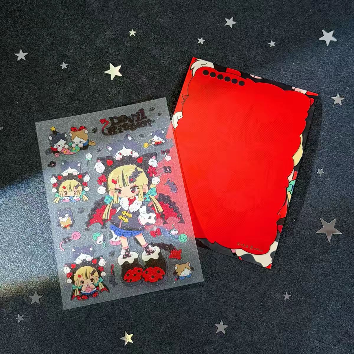 [Youmilu] Cute Girl Glitter Sand Sticker Collection