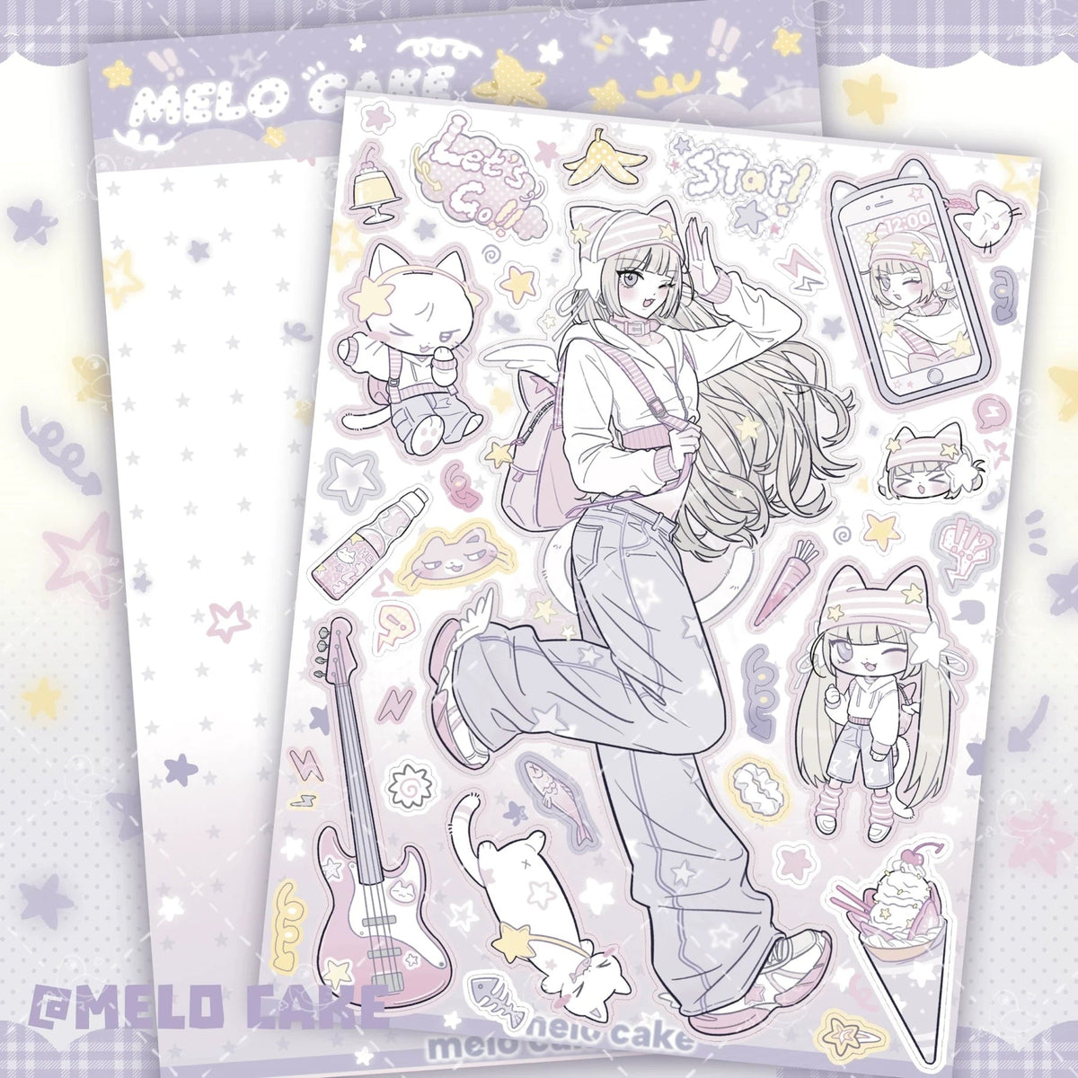 [melo] Cute Girl Matte Sticker Collection 1