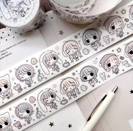 [melo] Brown Cookies Washi Tape (3.5cm × 5.25m)