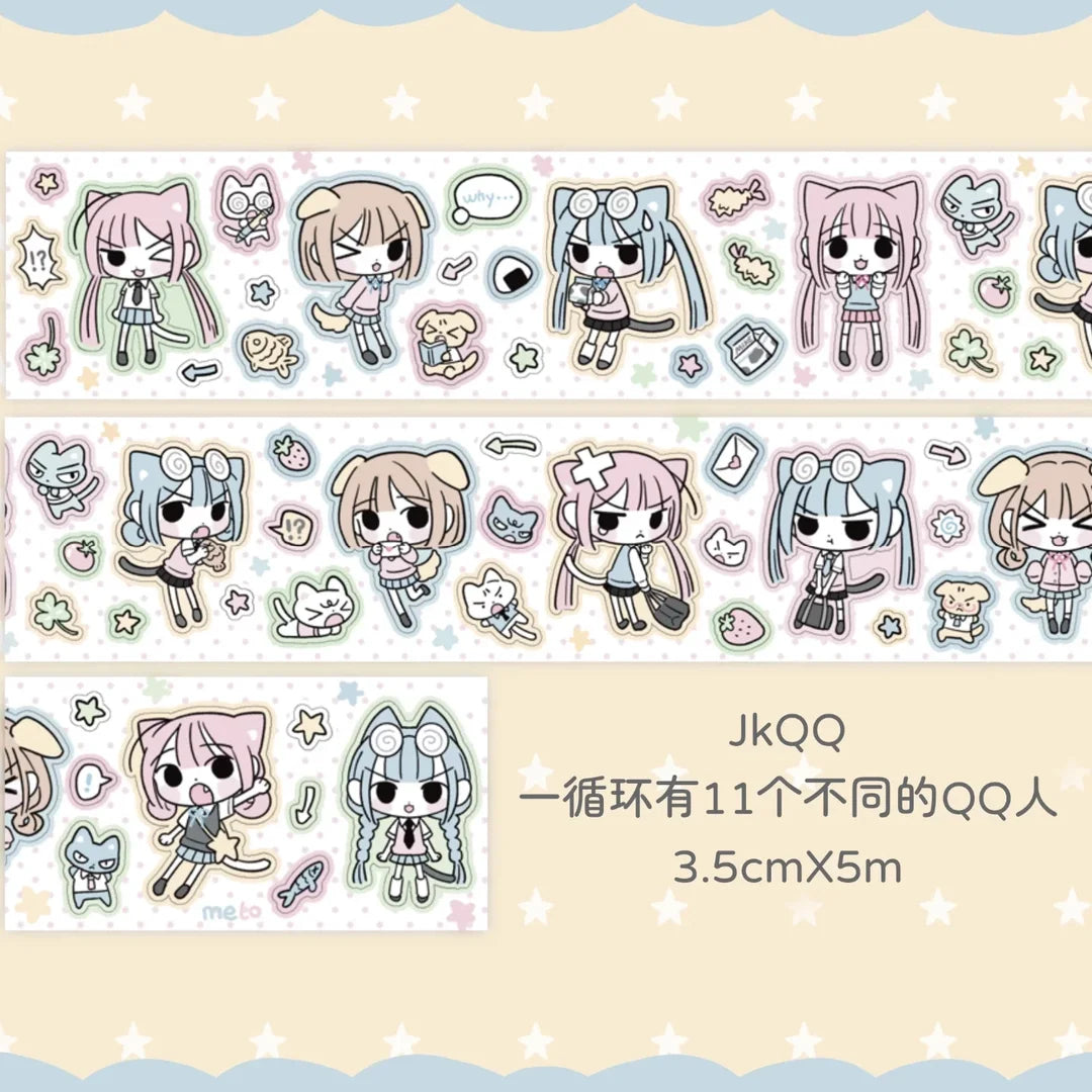 [melo] Chibi Girls Washi Tape (jkQQ & Daily QQ)