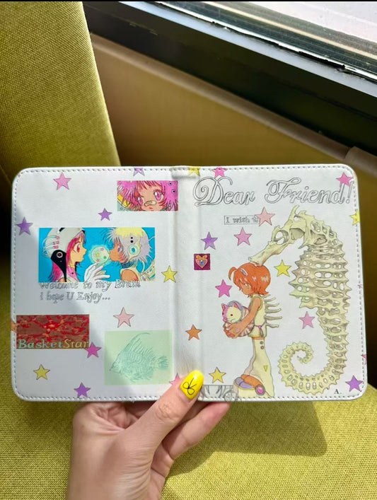 ACCIO x Oliwa Dear Friend passport holder - open interior showing card slots and ID window