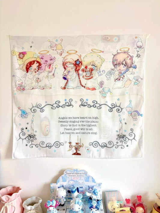 ACCIO x Oliwa little angels illustration wall tapestry - hanging on wall display