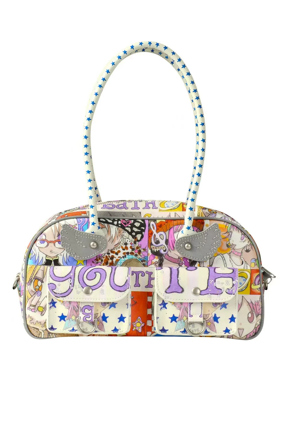 Oliwa x Rukawazx Youth illustration bowling bag - front view on white background