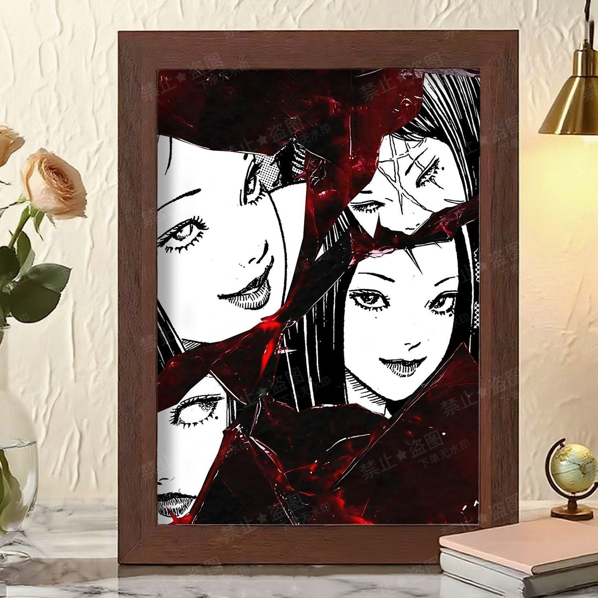 Tomie Junji Ito Wooden Frame - Design F