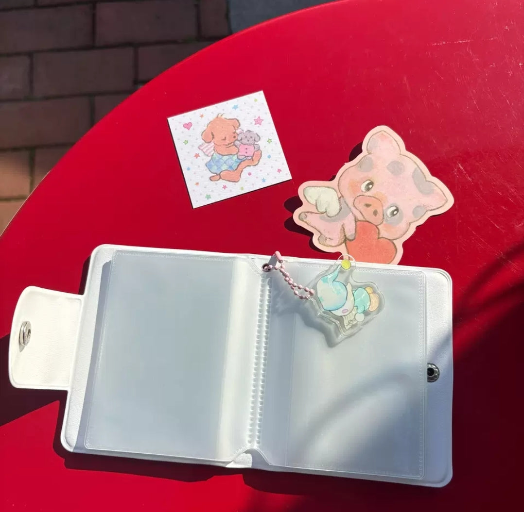 ACCIO x Oliwa angel polka dot card binder - with acrylic charm and sticker gift